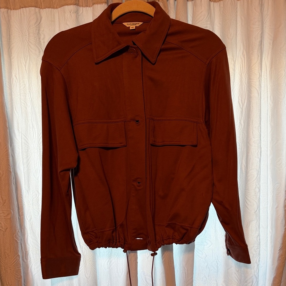 Max Studio Rust Brown Utility Jacket - image 1